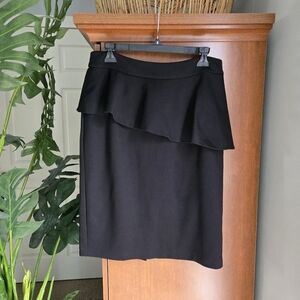 Cartise Black layered ruffled pencil skirt